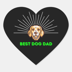 Adesivo Coração Pai Pawsome: Melhor Design de Vedante de Cachorro 