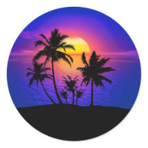 Palmeiras do Pôr do Sol Tropical