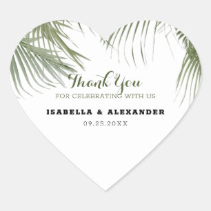 Adesivo Coração Palmeiras exóticas