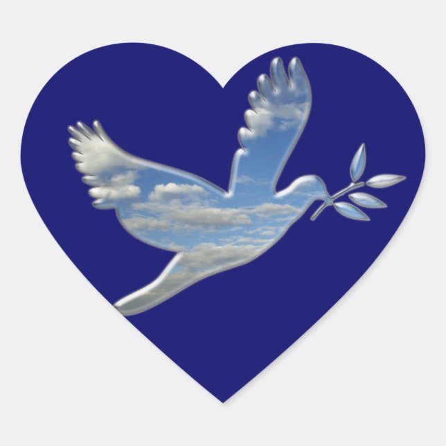 Adesivo Coração paloma (Frente)