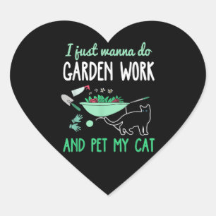 Adesivo Coração Pão de Gato de Jardinagem Fábrica de Gatos par