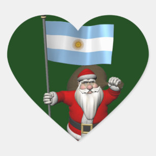 Adesivo Coração Papai Noel, Alferes Da Argentina