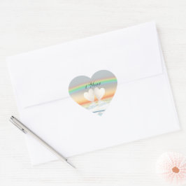 Adesivo Coração Papel de Corações de 1º Aniversário