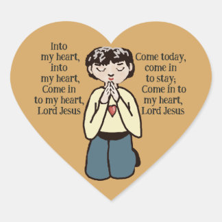 Adesivo Coração Para o meu coração Senhor Jesus