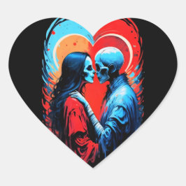 ADESIVO CORAÇÃO PARA SEMPRE, FANTASMA, CASAL, AMOR