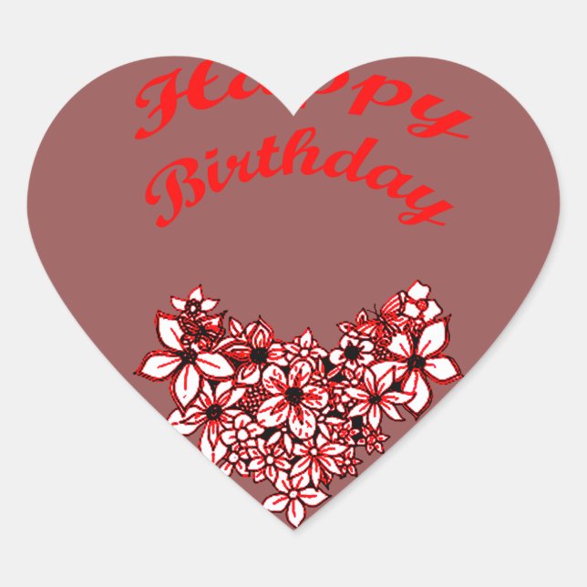 Adesivo Coração Parabéns 2 (Frente)