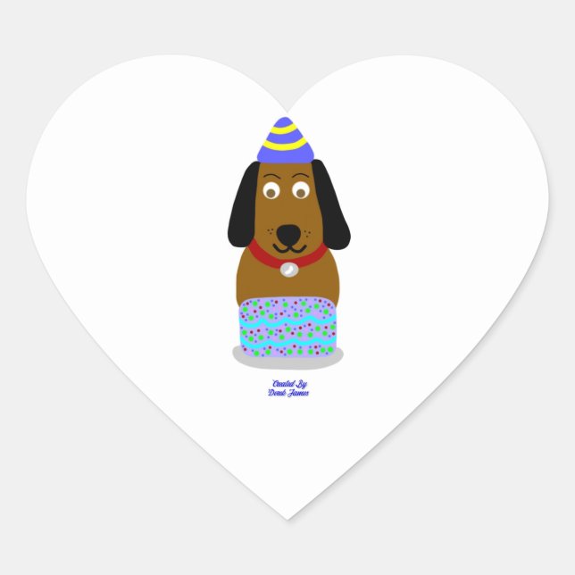 Adesivo Coração Parabéns, Pup Heart Sticker (Frente)