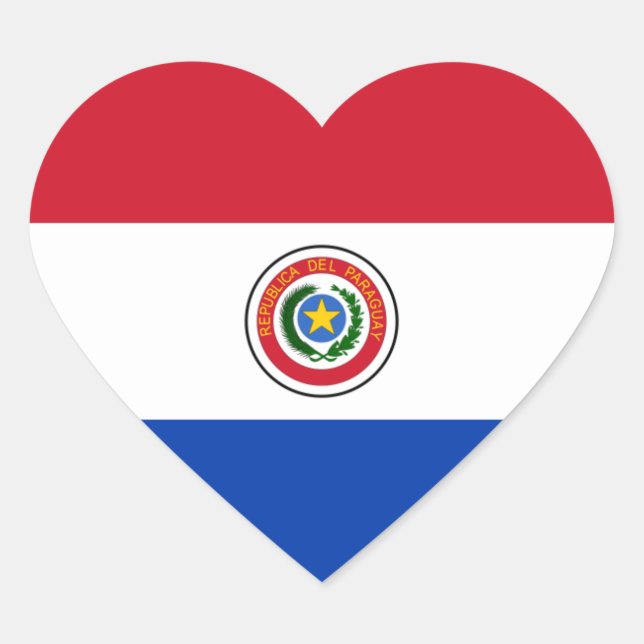 Adesivo Coração paraguai (Frente)