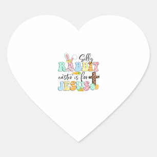 Adesivo Coração Páscoa De Coelho bobo É Para Jesus Coelhinho De Pá