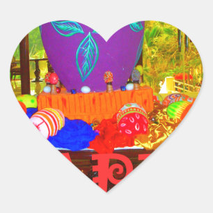 Adesivo Coração Páscoa Festiva Joyful Springtime Ovos Coloridos