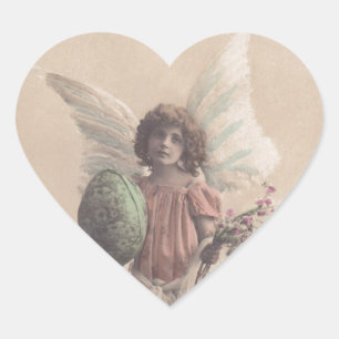 Adesivo Coração Páscoa Fixo Vintage - Artesanato de doação de anjo
