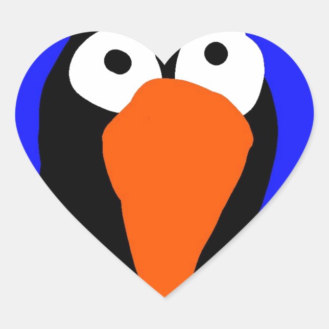 Adesivo Coração pássaro preto desenhando uraco (Frente)