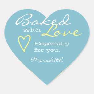 Adesivo Coração Pastel Blue Yellow Simple Feed Love Heart Shape