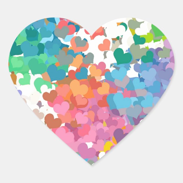 Adesivo Coração Pastel Confetti Hearts (Frente)
