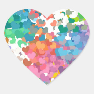 Adesivo Coração Pastel Confetti Hearts