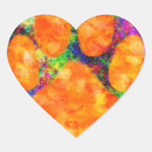 Adesivo Coração Pata de Cães - Imprimir Aquarela