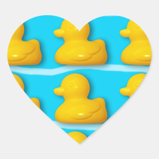 Adesivo Coração Patos de Banho (Frente)