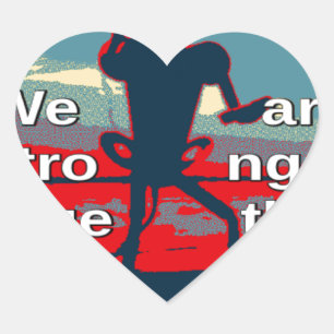 Adesivo Coração Patriótica Capacitando a Mudança dos EUA, Fortalec