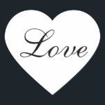 Adesivo Coração Pau de Forma do Coração de Amor para Favor de Casa<br><div class="desc">Um envelope de convite de casamento fácil de personalizar e um adesivo de casamento. Você pode usá-lo como está ou pode alterar o texto, a cor do texto, a fonte ou o tamanho para corresponder às cores do papelão de casamento. Você também pode mudar o fundo do coração de branco...</div>