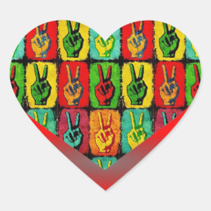 Adesivo Coração Peace Heart Sticker