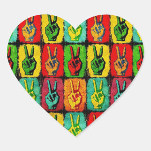 Adesivo Coração Peace Heart Sticker