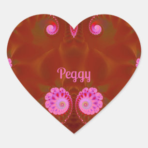 Adesivo Coração PEGGY LEGAL! ~ PINK SPIN ~ Design brilhante