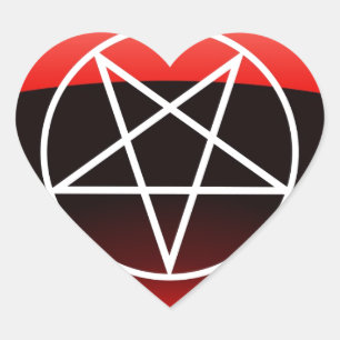 Adesivo Coração Pentacle vermelho