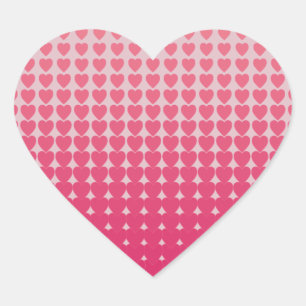 Adesivo Coração Pequeno padrão de corações rosa