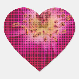 Adesivo Coração Perfeição Petal: Arte de Padrão Petal Rosa verific