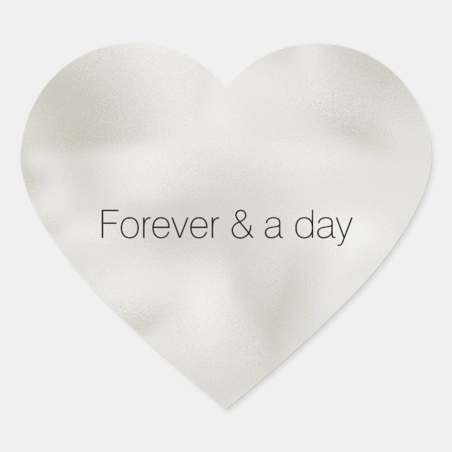 Adesivo Coração  Pérola Branco Luxo  (Frente)