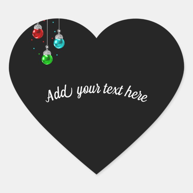 Adesivo Coração Pérolas coloridas personalizáveis (Frente)