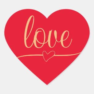 Adesivo Coração Personalidade surpreendente de coração vermelho