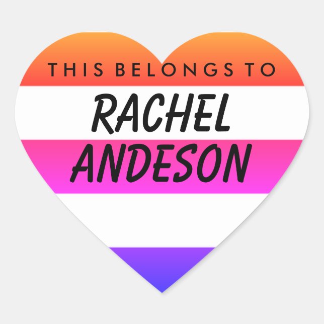 Adesivo Coração Personalizado Pertence A Boticão (Frente)