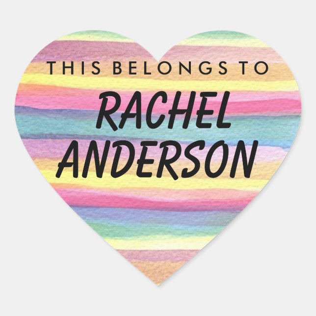 Adesivo Coração Personalizado Pertence A Boticão (Frente)