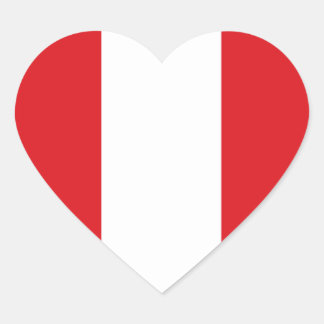 Adesivo Coração Peru Flag Heart Sticker