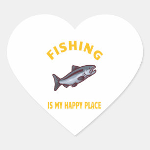 Adesivo Coração Pesca design