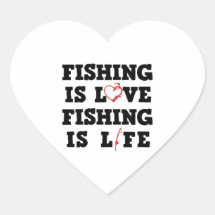 Adesivo Coração Pesca É Amor Pesca É Vida