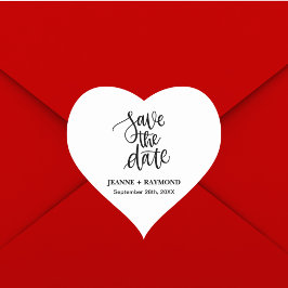 Adesivo Coração Pessoalizado com Letra de Pincel Salve o Casamento