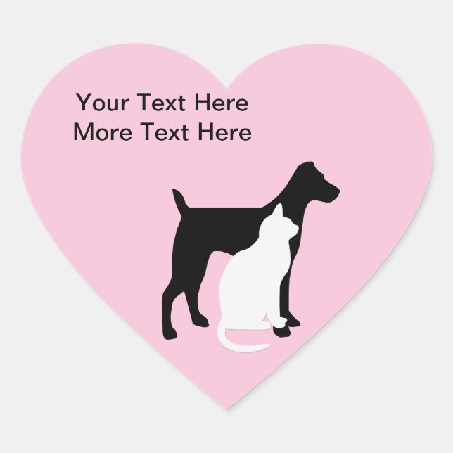 Adesivo Coração Pet Care Business Stickers (Frente)