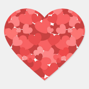 Adesivo Coração pétalas coração