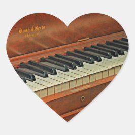 Adesivo Coração Piano Keys Adward Stickers
