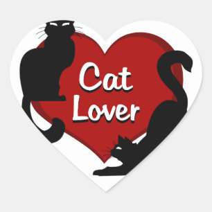 Adesivo Coração Picantes De Gato Divertidos Pentes De Gato E Prese