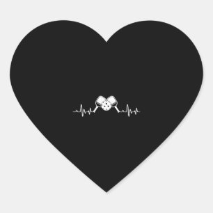 Adesivo Coração Pickleball Heartbeat EKG Pickleball Paddle Engraça