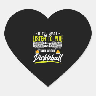 Adesivo Coração Pickleball Se Quiser Que Eu