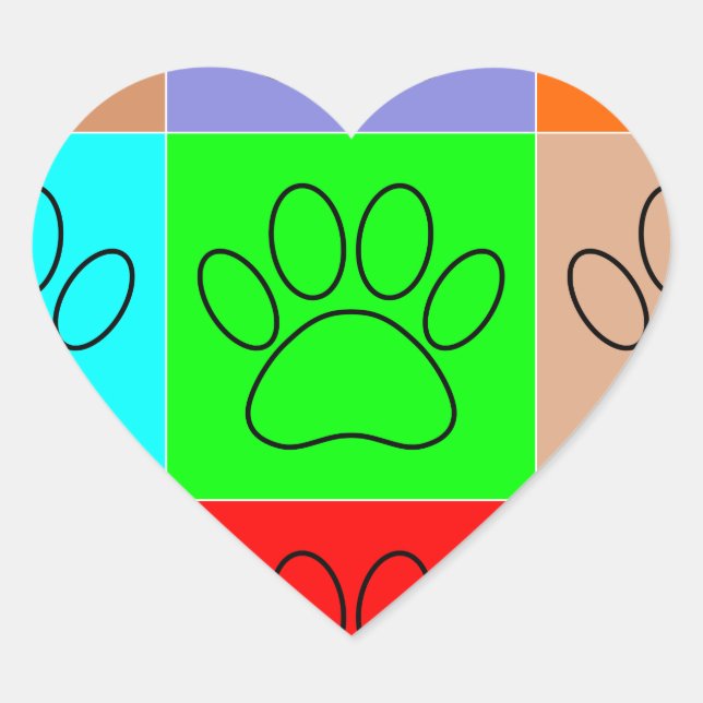 Adesivo Coração Pinças Bonitas Em Quadrados (Frente)