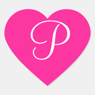 Adesivo Coração Pink Fluorescente de Convite Personalizado