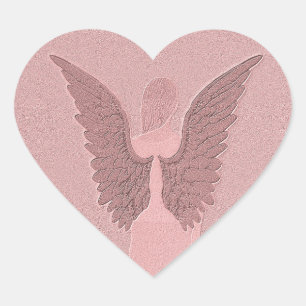 Adesivo Coração Pink Guardian Angel