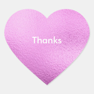 Adesivo Coração Pink Personalizado, Basta Colar, Brilhante