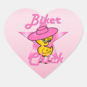 Adesivo Coração Pintinho Biker nº 8