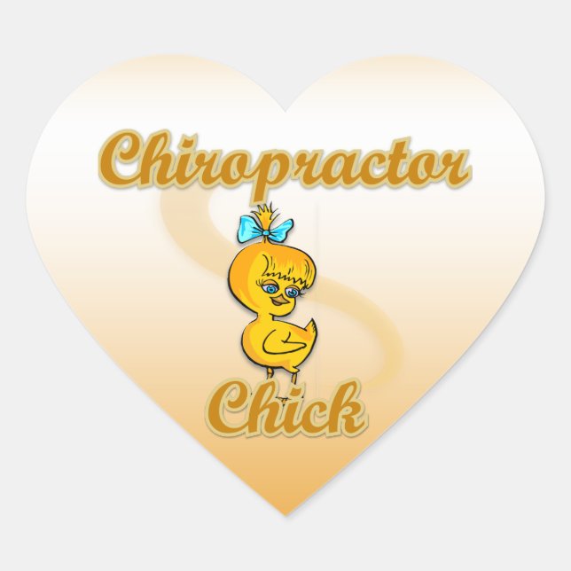 Adesivo Coração Pintinho Chiropractor (Frente)